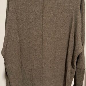 Lucky Brand Women's Heathers Army Green Scoop Neck Sweater